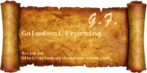 Galambosi Fruzsina névjegykártya